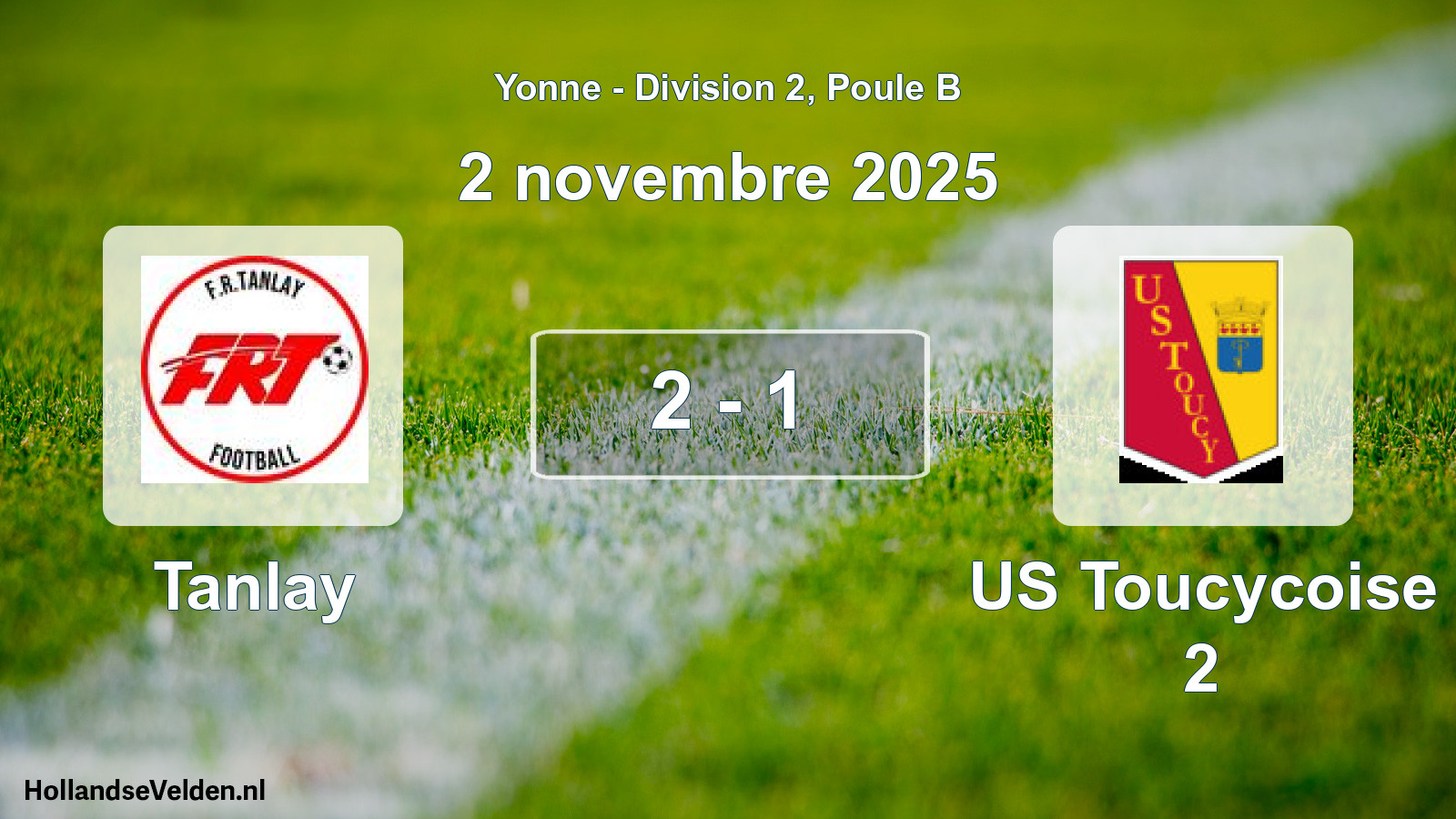 Total number of matches played: Tanlay - US Toucycoise 2 2 - 1 (2 November 2025)