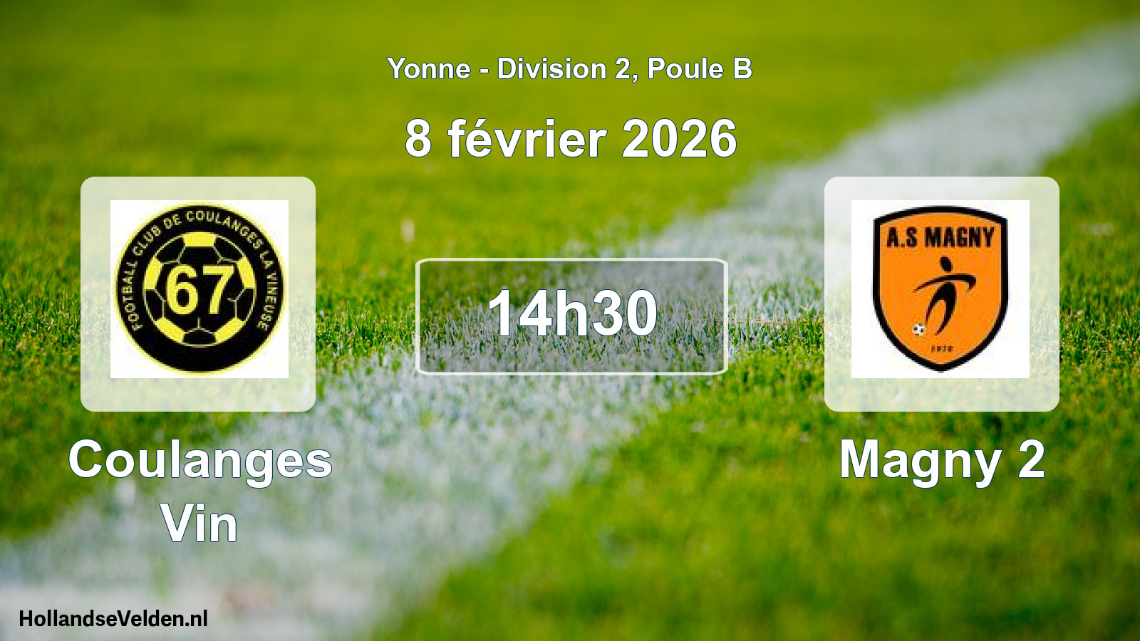 Match programmé: Coulanges Vin - Magny 2 (8 février 2026)