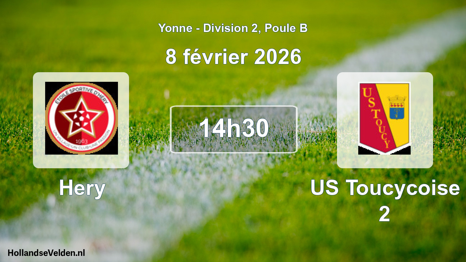 Match programmé: Hery - US Toucycoise 2 (8 février 2026)