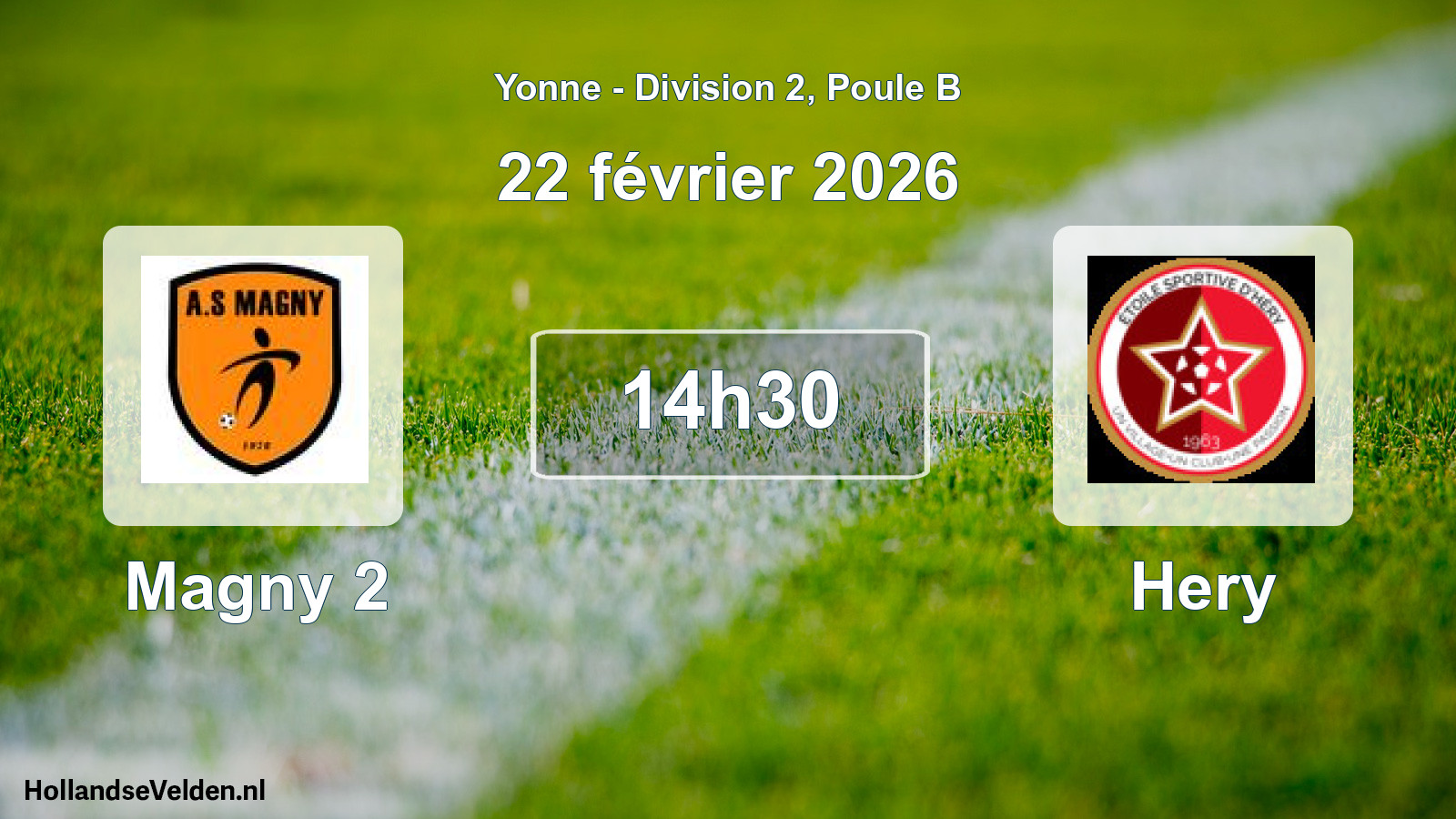 Geplande wedstrijd: Magny 2 - Hery (22 februari 2026)
