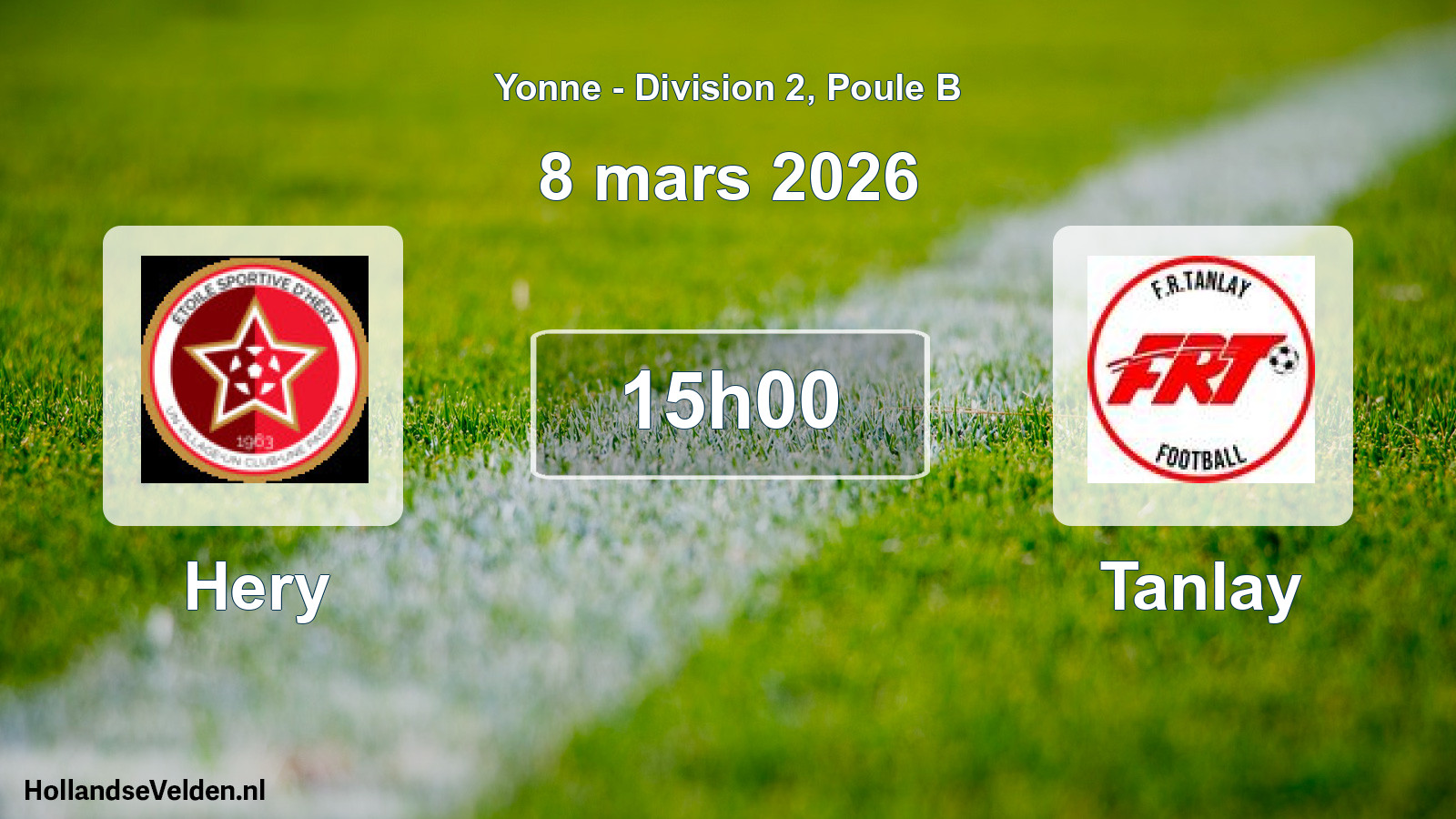 Match programmé: Hery - Tanlay (8 mars 2026)