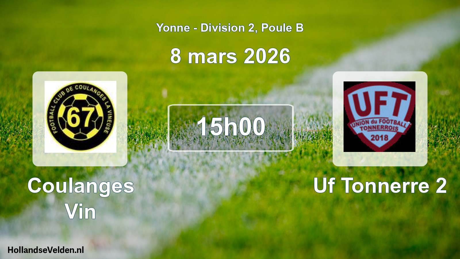 Match programmé: Coulanges Vin - Uf Tonnerre 2 (8 mars 2026)