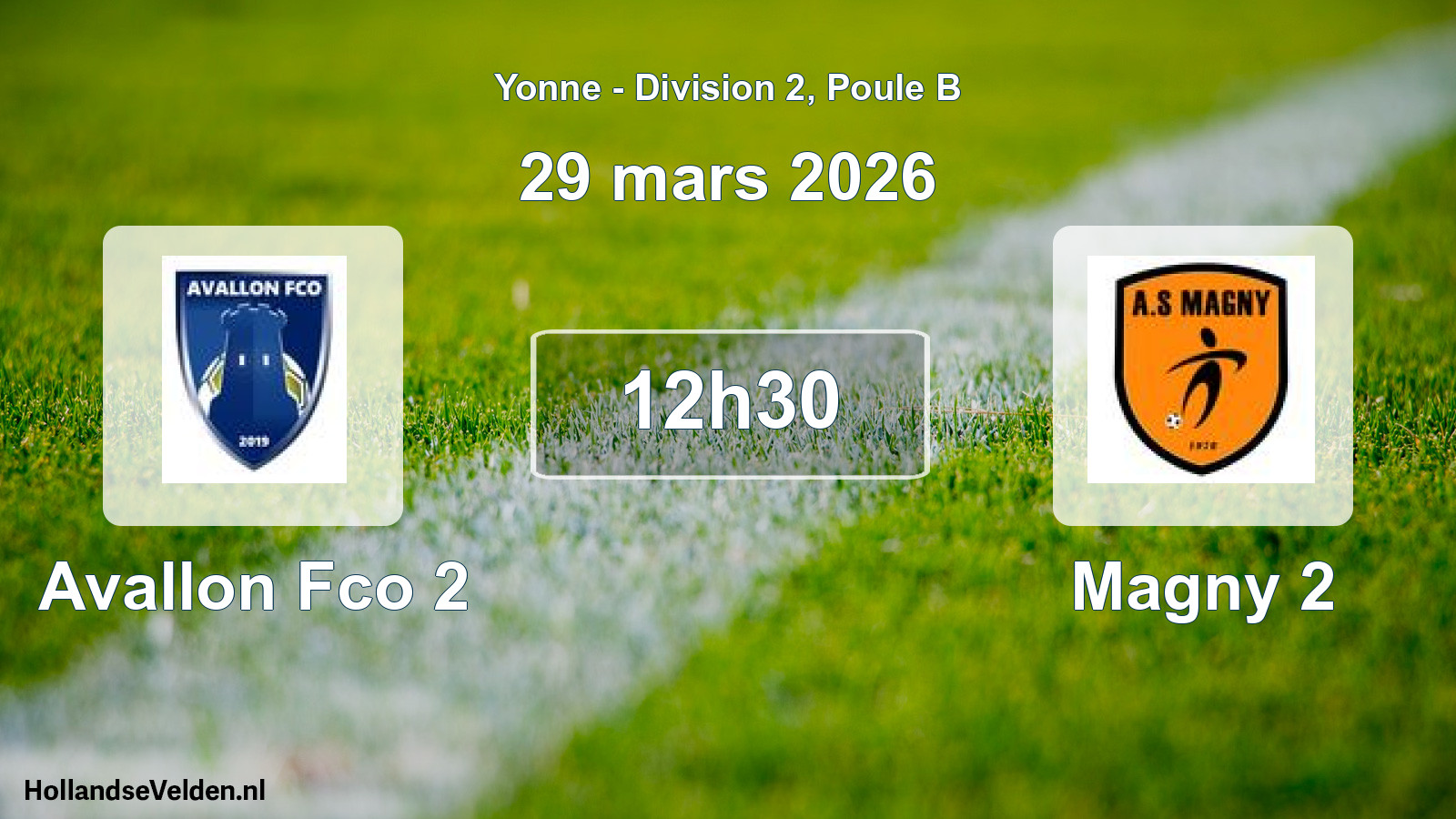 Match programmé: Avallon Fco 2 - Magny 2 (29 mars 2026)