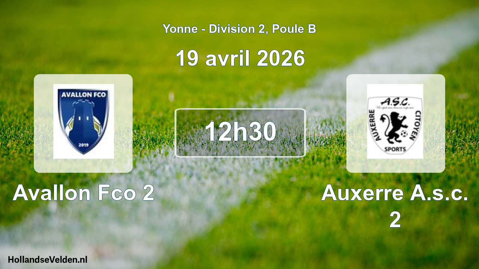 Scheduled Match: Avallon Fco 2 - Auxerre A.s.c. 2 (19 April 2026)
