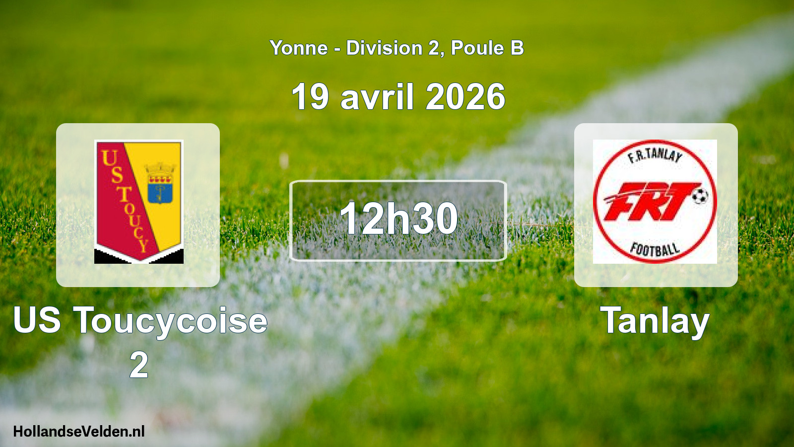 Match programmé: US Toucycoise 2 - Tanlay (19 avril 2026)
