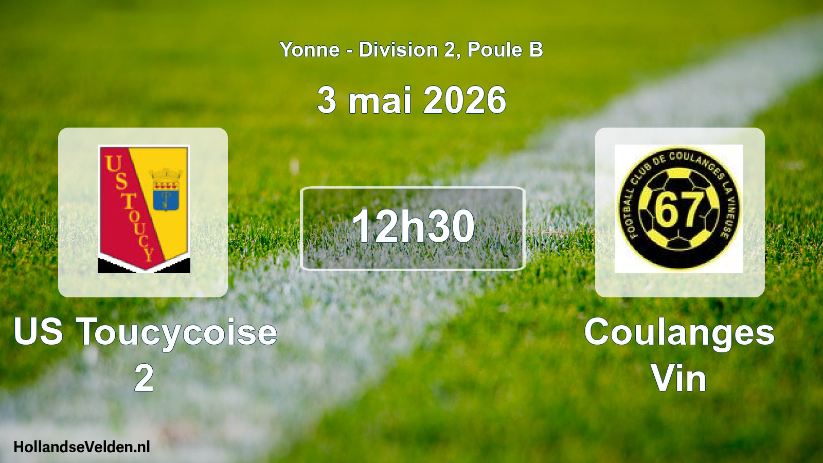 Match programmé: US Toucycoise 2 - Coulanges Vin (3 mai 2026)