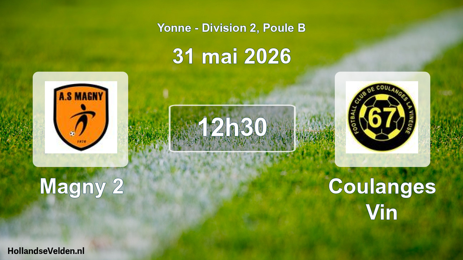 Match programmé: Magny 2 - Coulanges Vin (31 mai 2026)