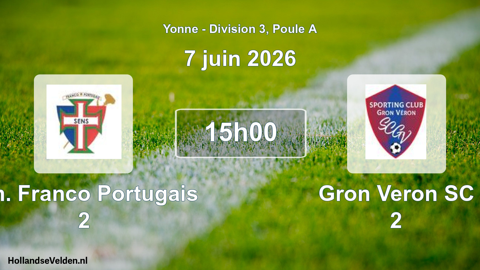 Scheduled Match: Am. Franco Portugais 2 - Gron Veron SC 2 (7 June 2026)
