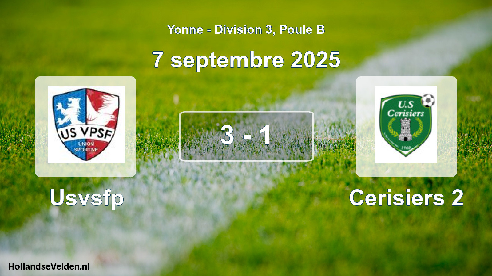 Match joué: Usvsfp - Cerisiers 2 3 - 1 (7 septembre 2025)