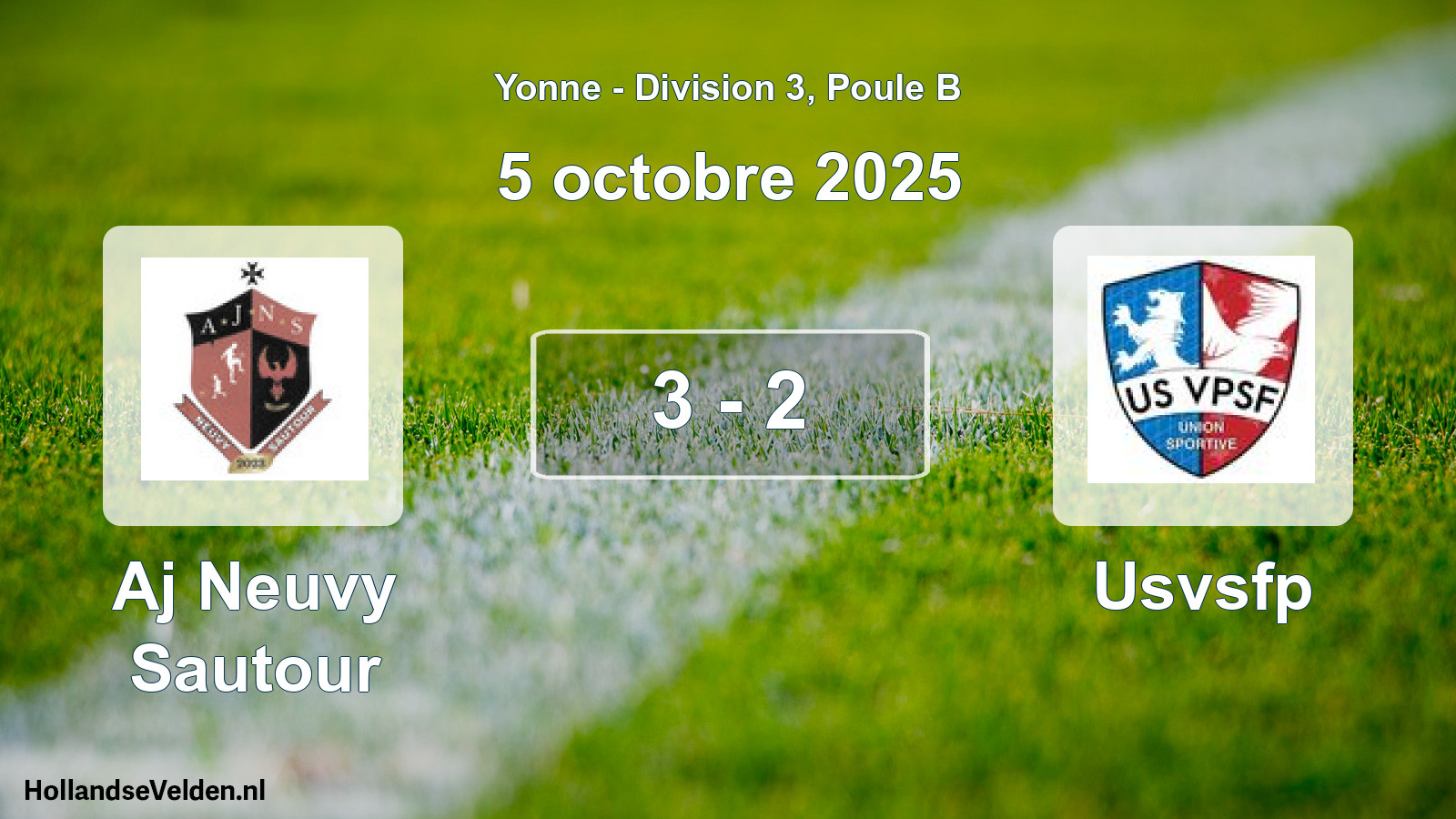 Match joué: Aj Neuvy Sautour - Usvsfp 3 - 2 (5 octobre 2025)