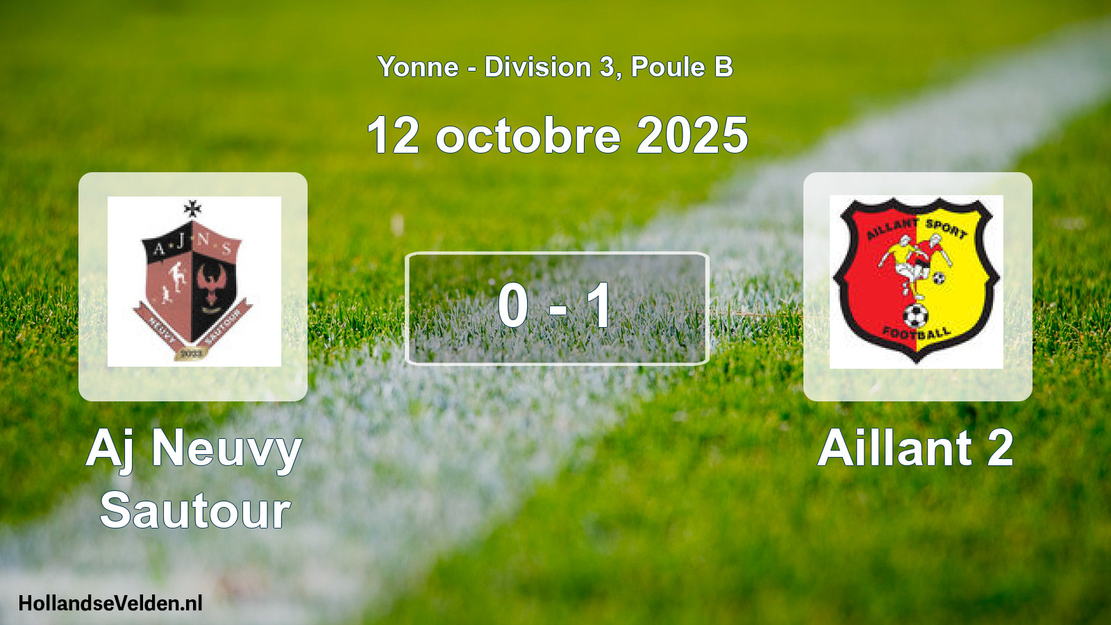 Match joué: Aj Neuvy Sautour - Aillant 2 0 - 1 (12 octobre 2025)