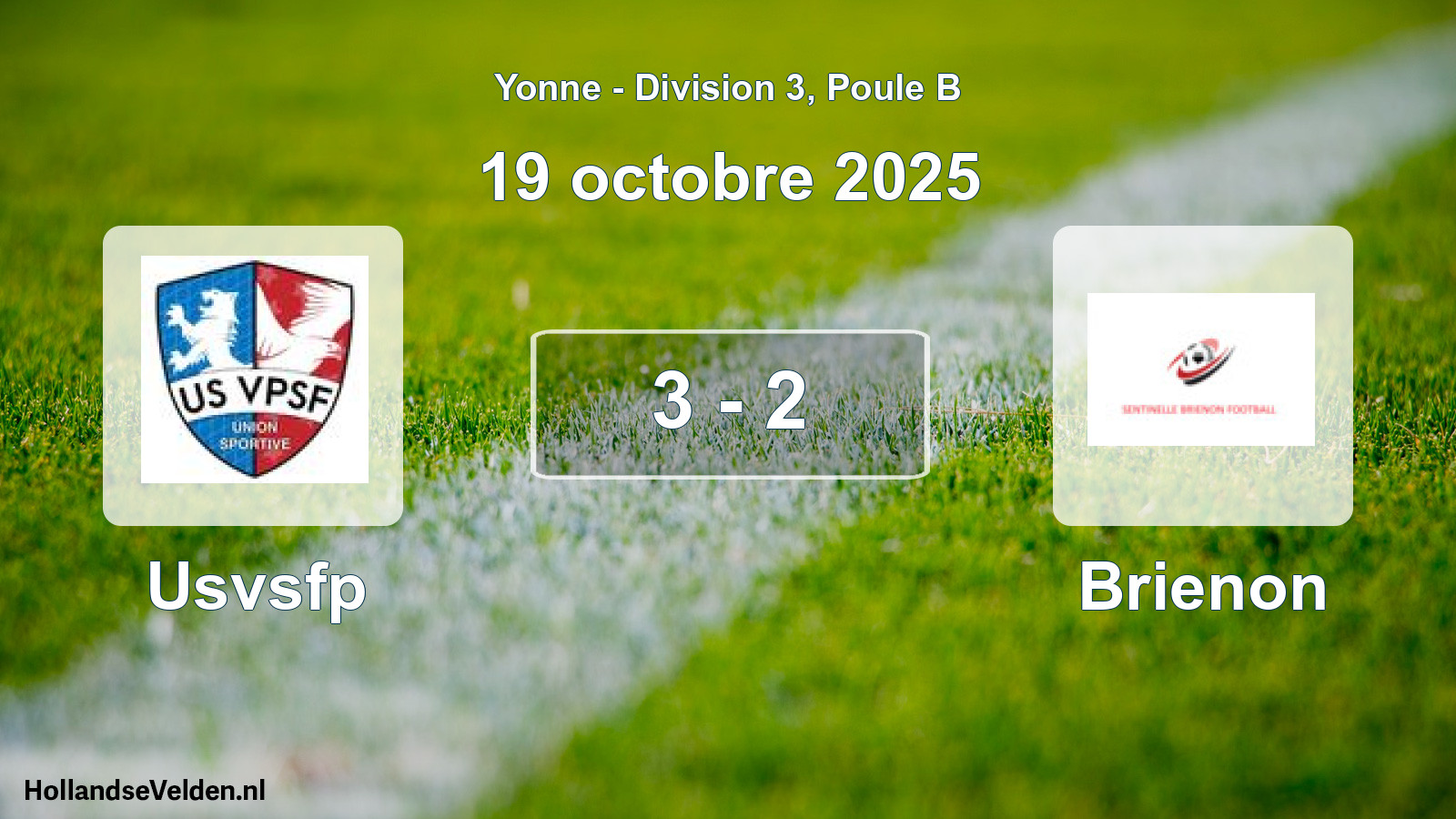 Match joué: Usvsfp - Brienon 3 - 2 (19 octobre 2025)