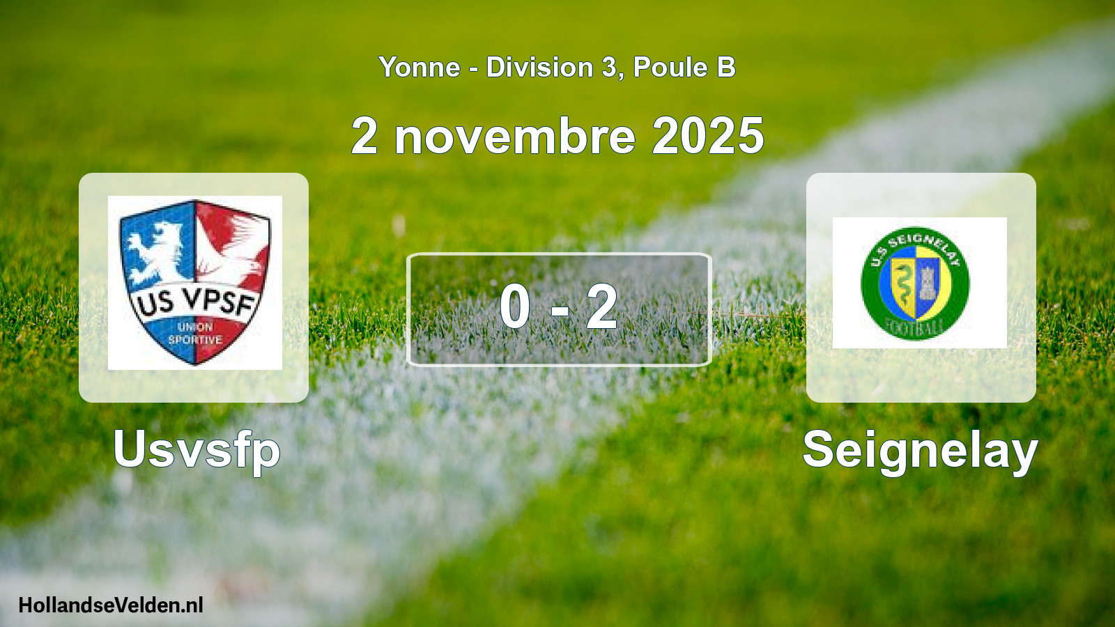 Total number of matches played: Usvsfp - Seignelay 0 - 2 (2 November 2025)