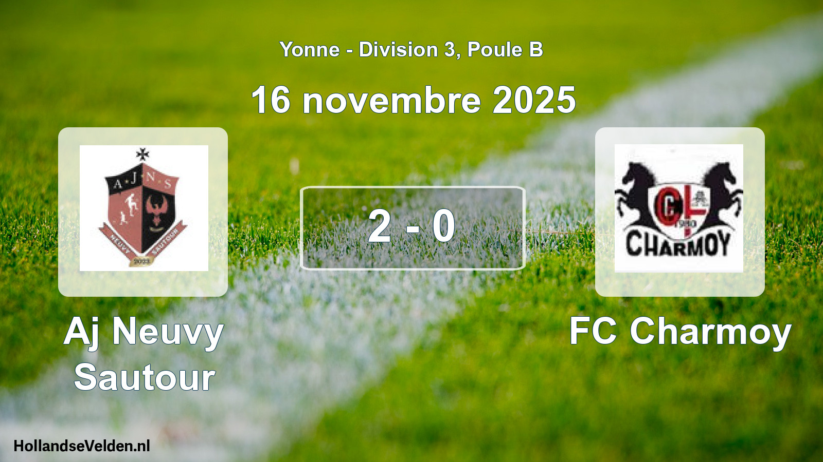 Gespeelde wedstrijd: Aj Neuvy Sautour - FC Charmoy 2 - 0 (16 november 2025)