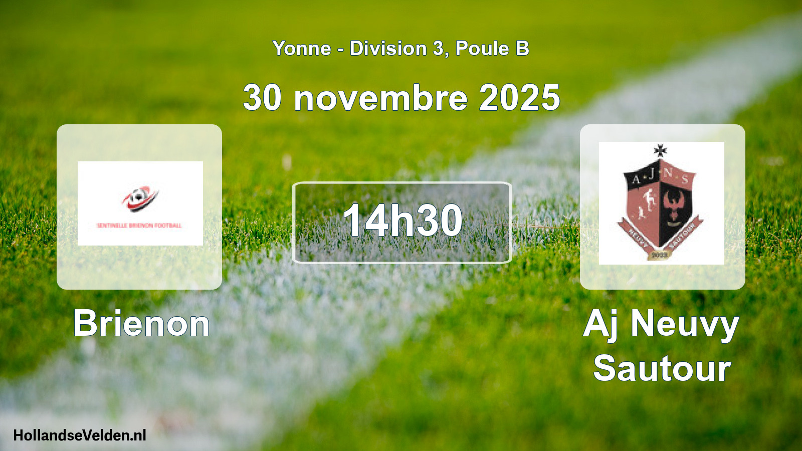 Match programmé: Brienon - Aj Neuvy Sautour (30 novembre 2025)