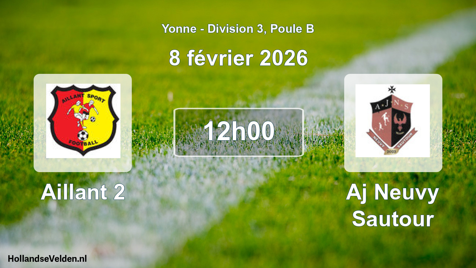 Match programmé: Aillant 2 - Aj Neuvy Sautour (8 février 2026)