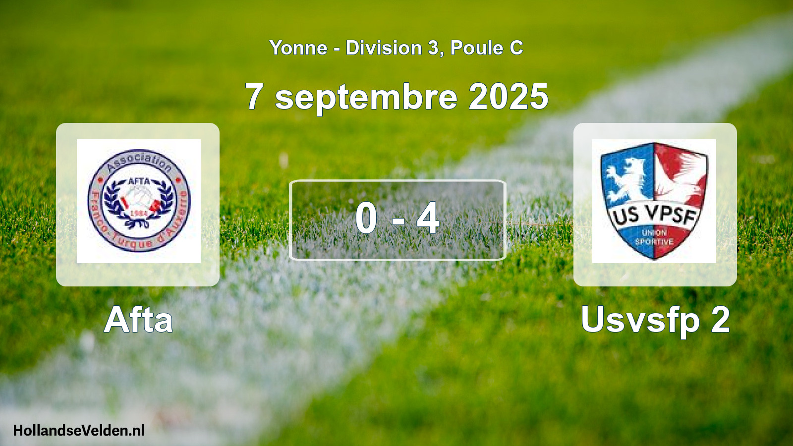Match joué: Afta - Usvsfp 2 0 - 4 (7 septembre 2025)