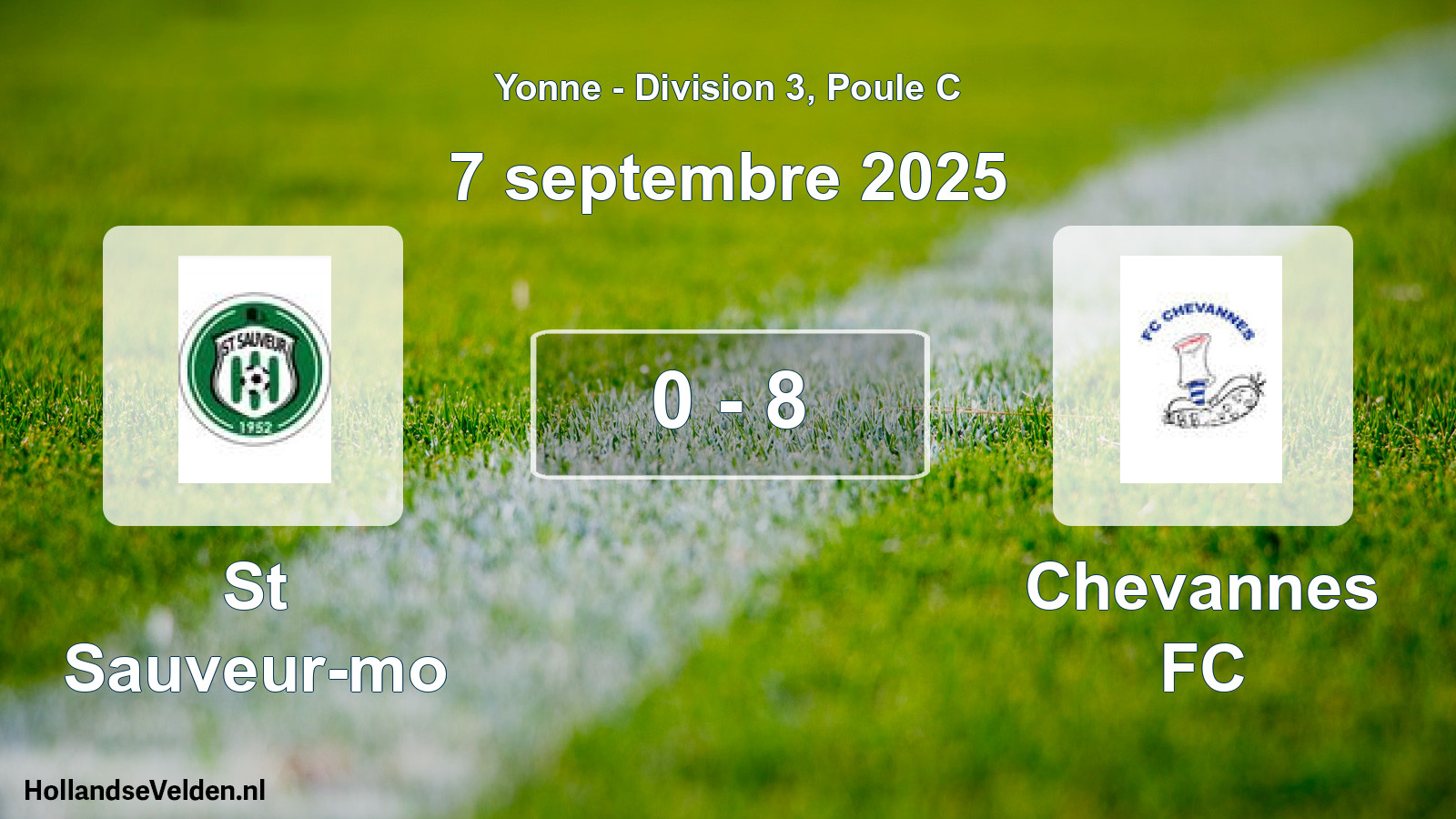 Gespeelde wedstrijd: St Sauveur-mo - Chevannes FC 0 - 8 (7 september 2025)