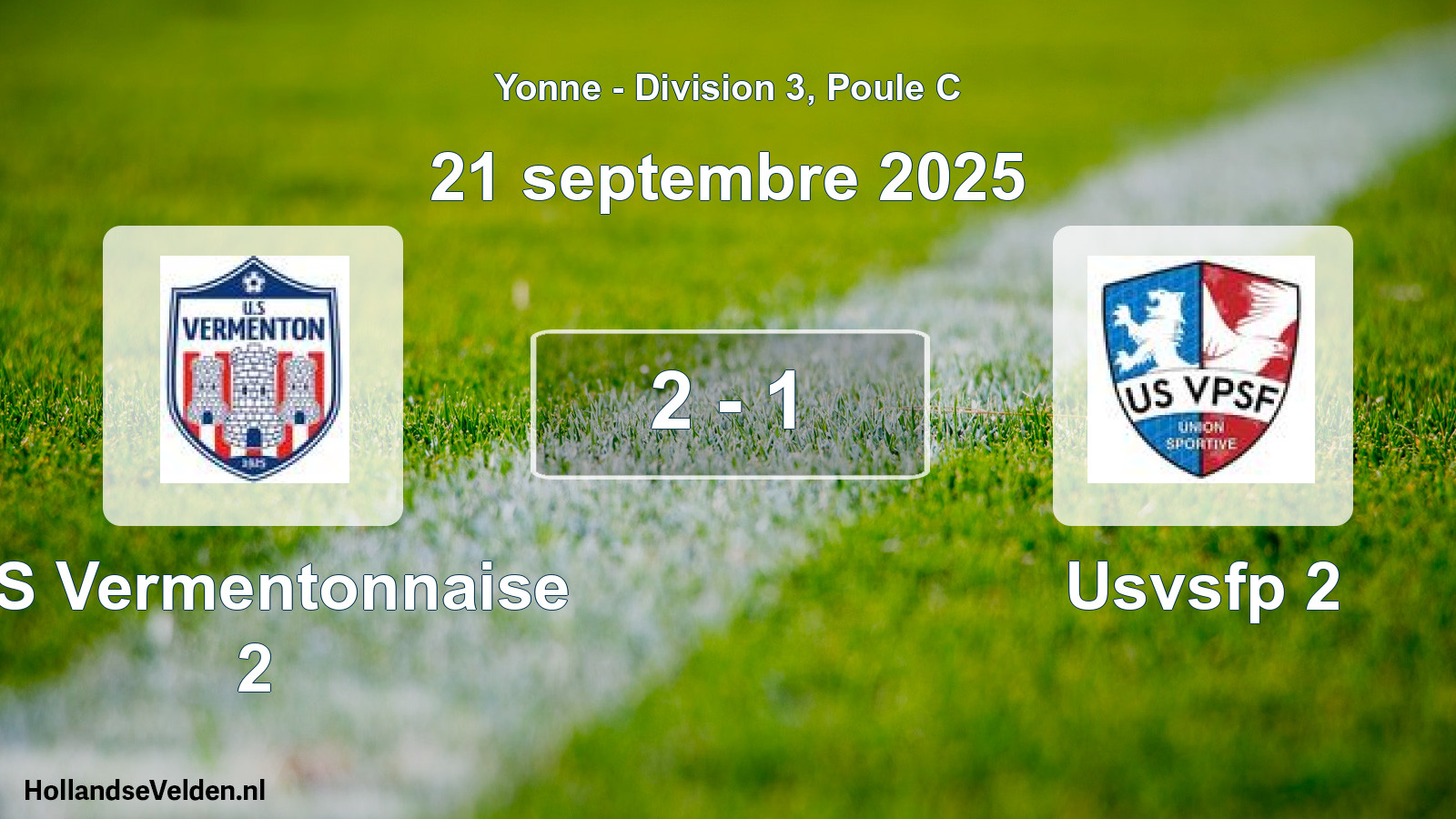 Match joué: US Vermentonnaise 2 - Usvsfp 2 2 - 1 (21 septembre 2025)