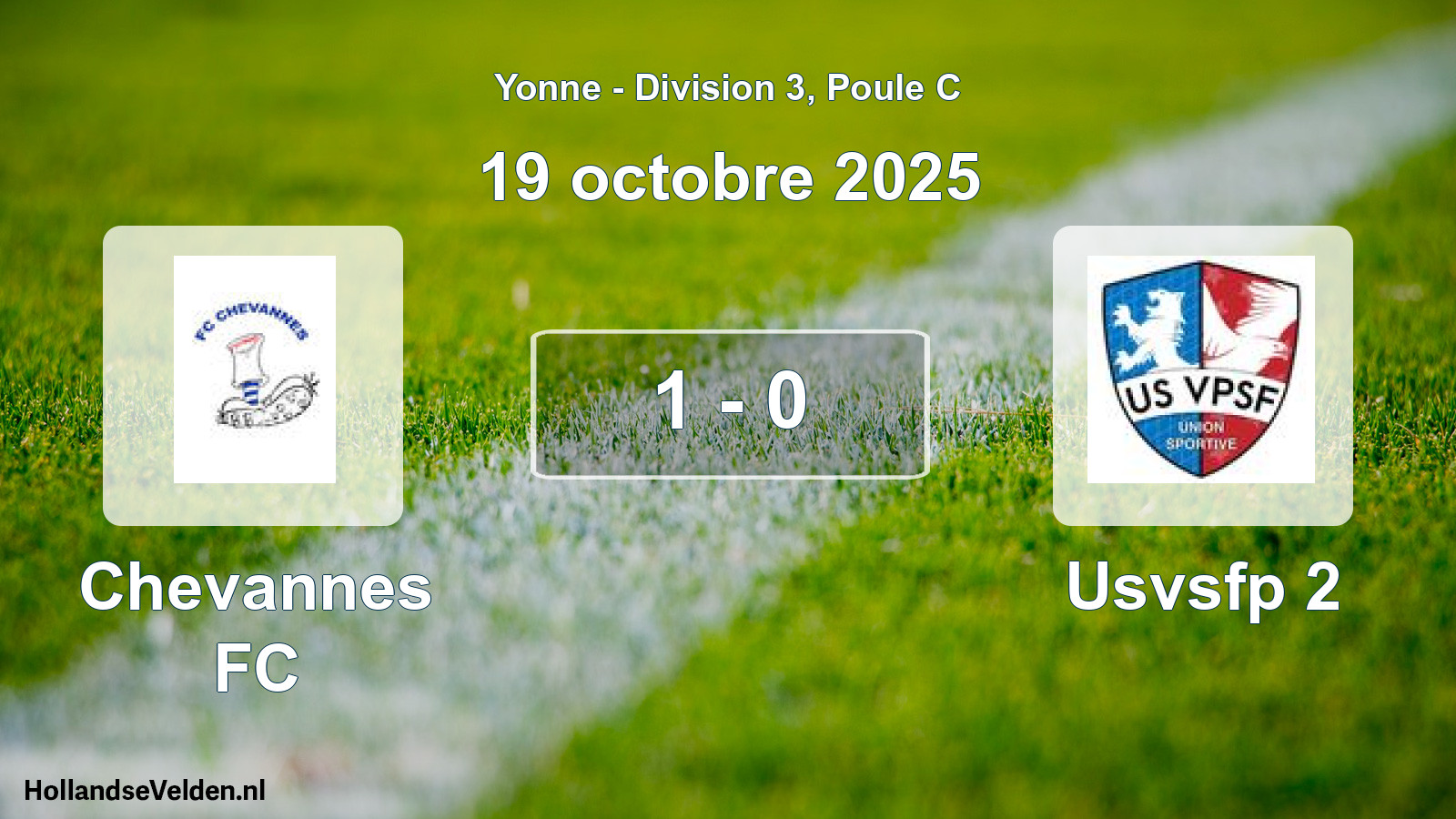 Match programmé: Chevannes FC - Usvsfp 2 (19 octobre 2025)