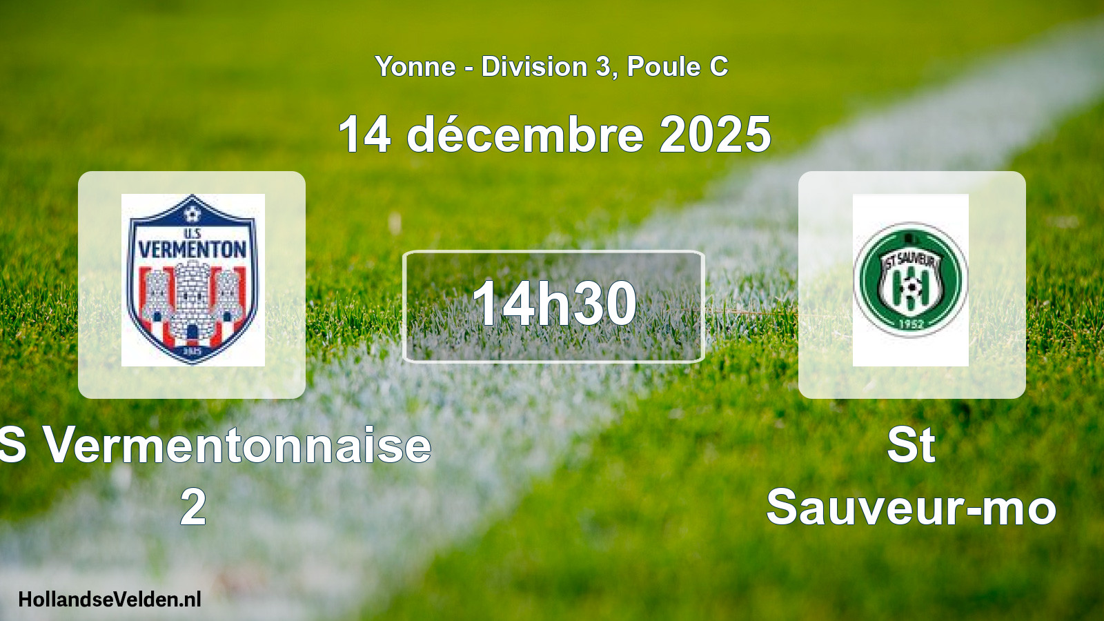 Match programmé: US Vermentonnaise 2 - St Sauveur-mo (14 décembre 2025)
