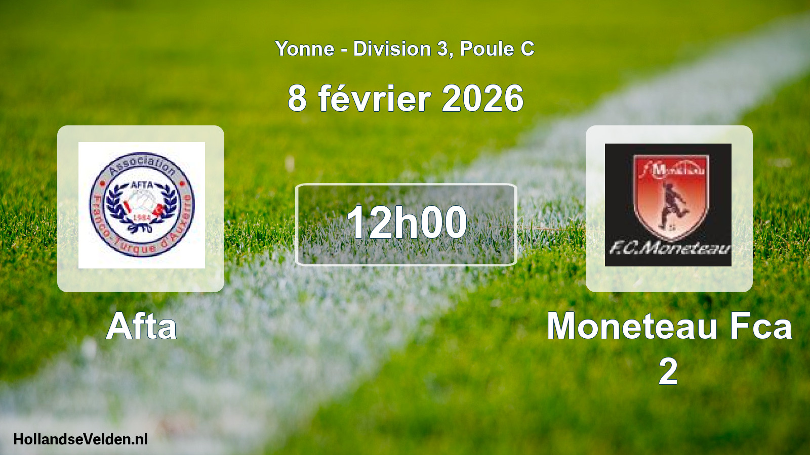 Match programmé: Afta - Moneteau Fca 2 (8 février 2026)