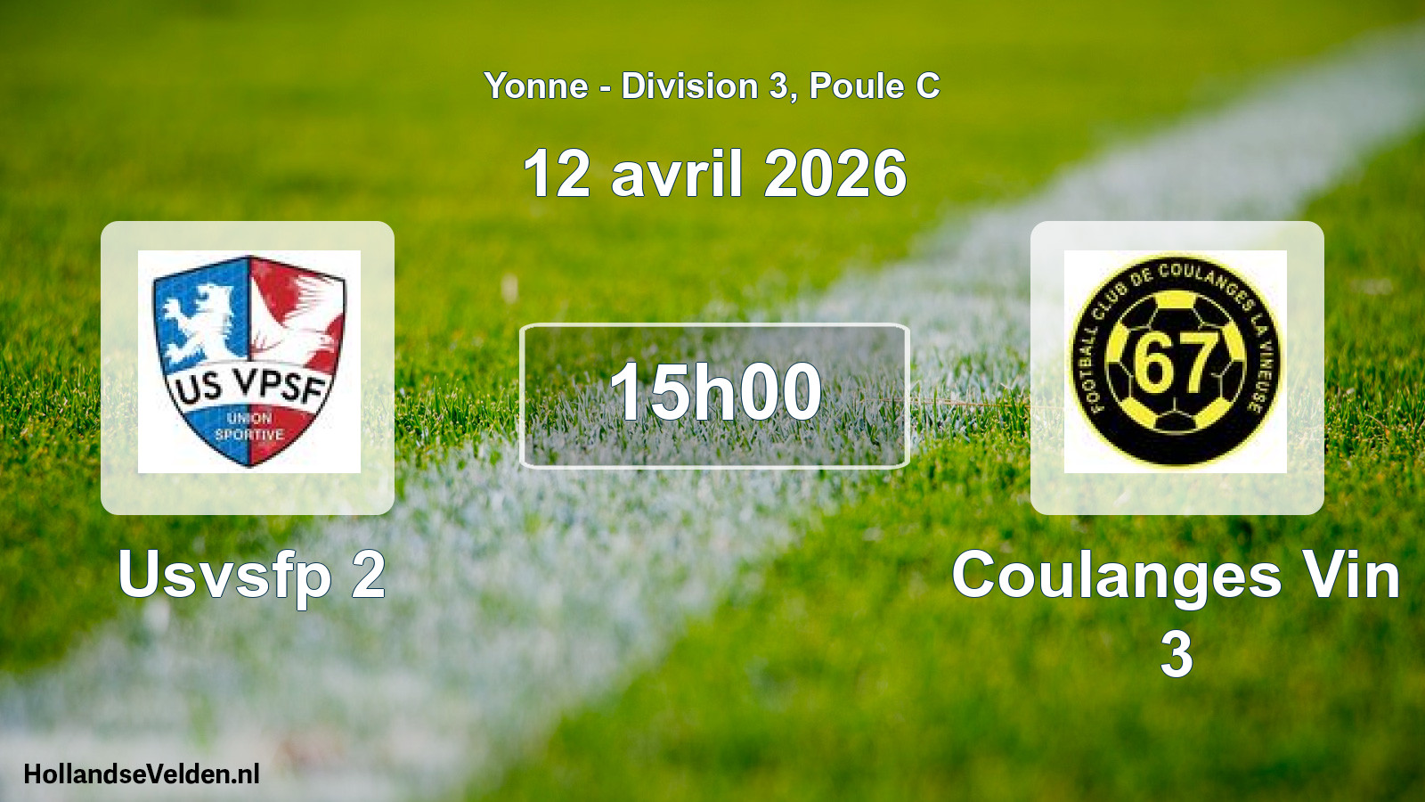 Scheduled Match: Usvsfp 2 - Coulanges Vin 3 (12 April 2026)