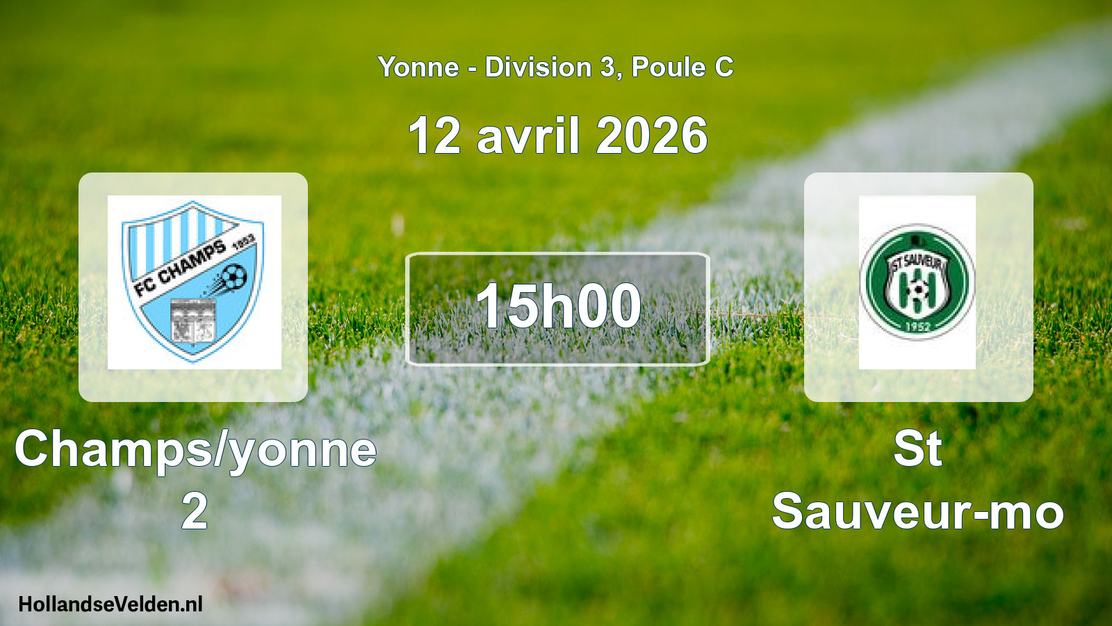 Match programmé: Champs/yonne 2 - St Sauveur-mo (12 avril 2026)