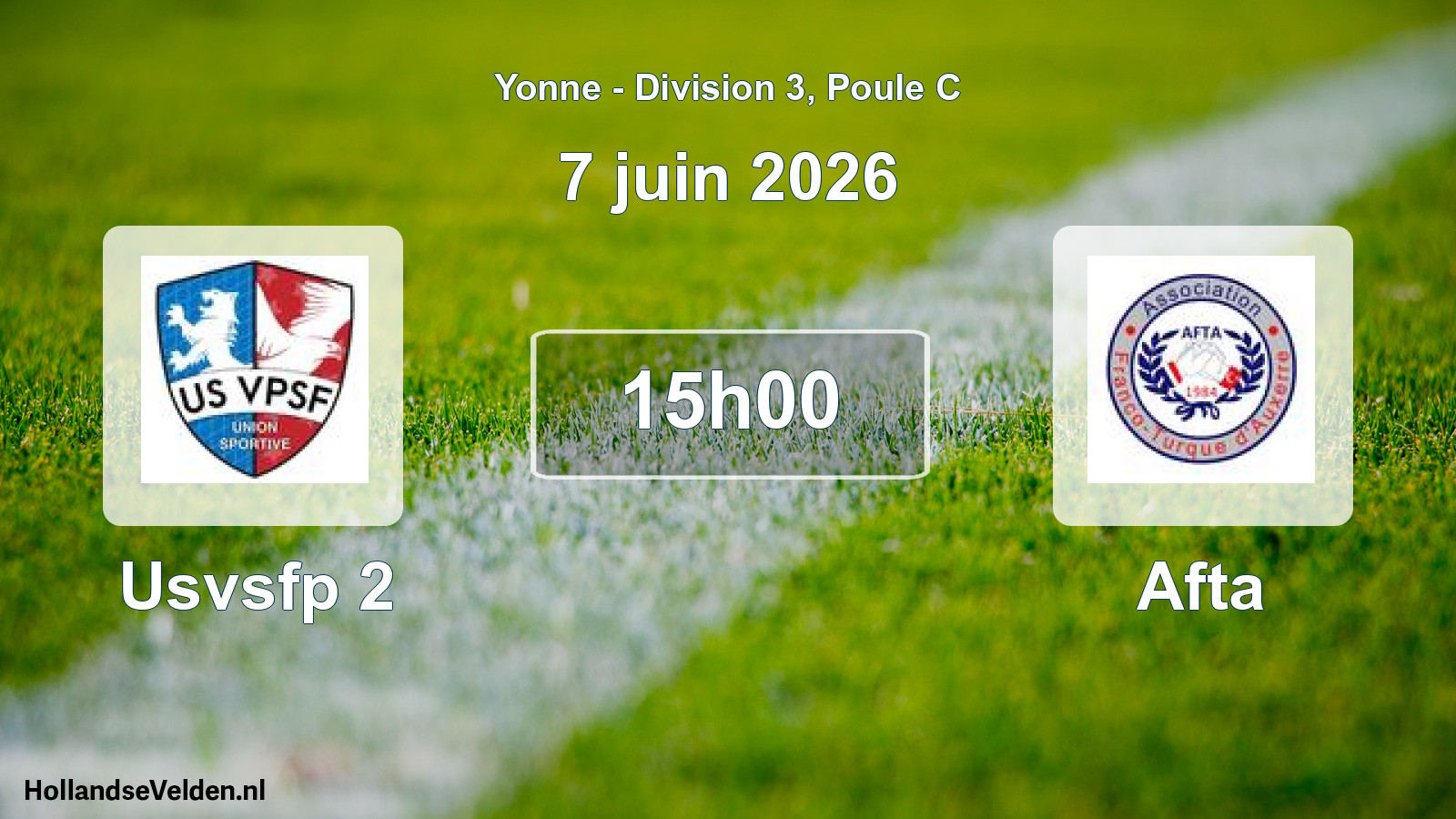 Match programmé: Usvsfp 2 - Afta (7 juin 2026)