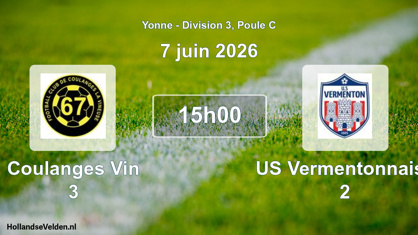 Scheduled Match: Coulanges Vin 3 - US Vermentonnaise 2 (7 June 2026)