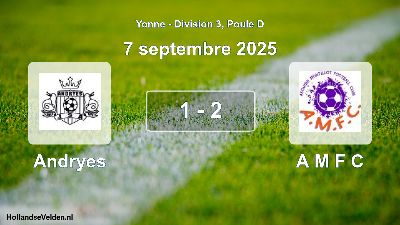Gespeelde wedstrijd: Andryes - A M F C 1 - 2 (7 september 2025)