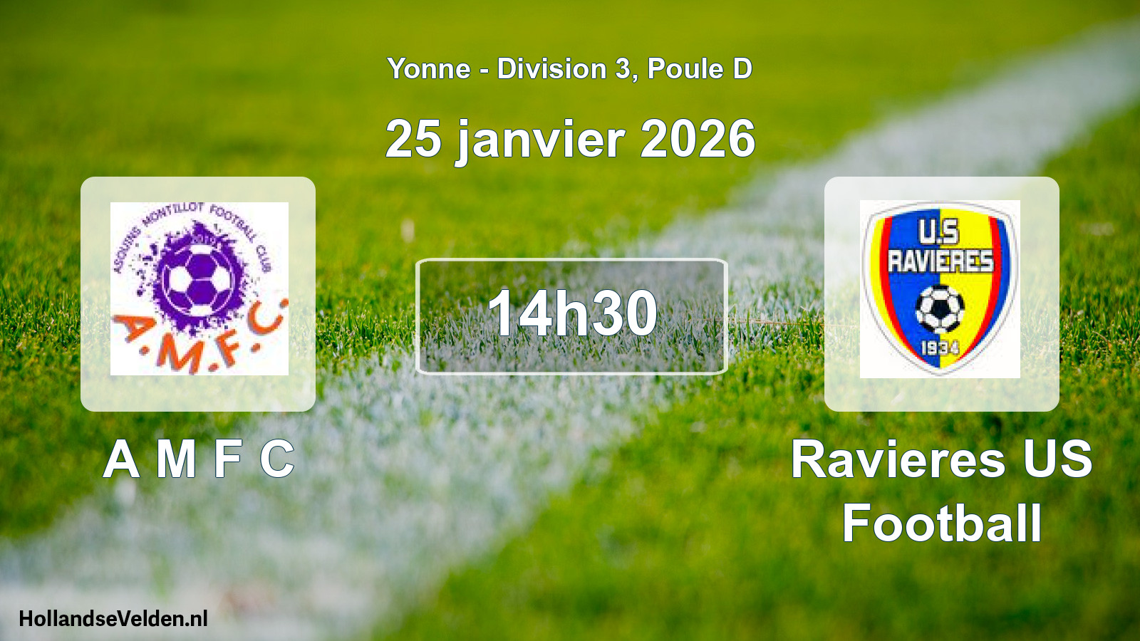 Scheduled Match: A M F C - Ravieres US Football (25 January 2026)