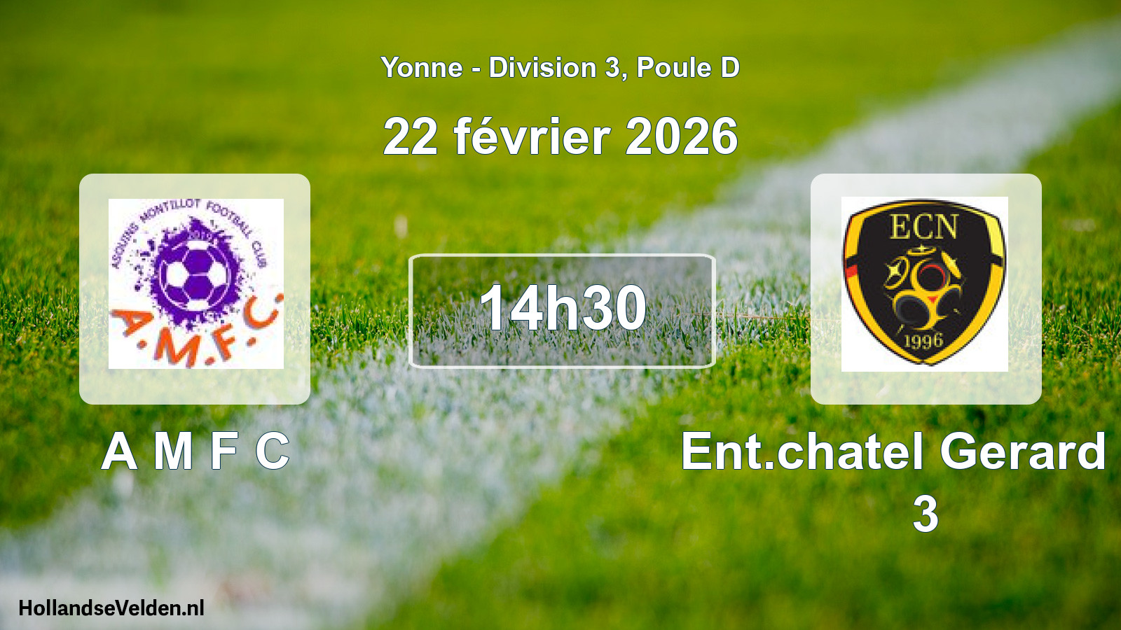 Scheduled Match: A M F C - Ent.chatel Gerard Et 3 (22 February 2026)