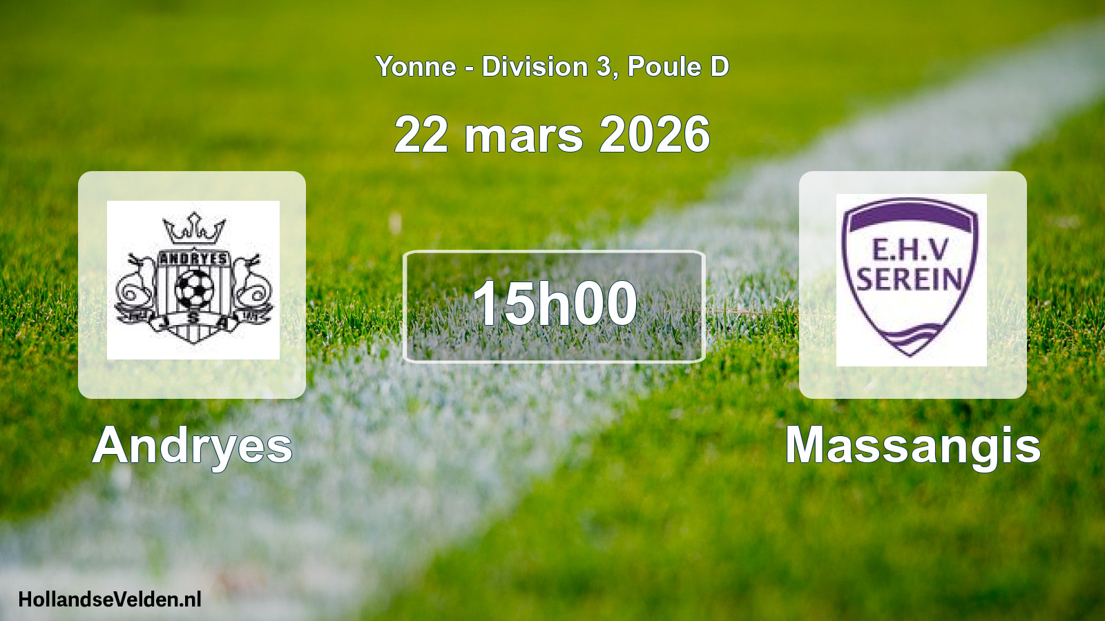 Scheduled Match: Andryes - Massangis (22 March 2026)
