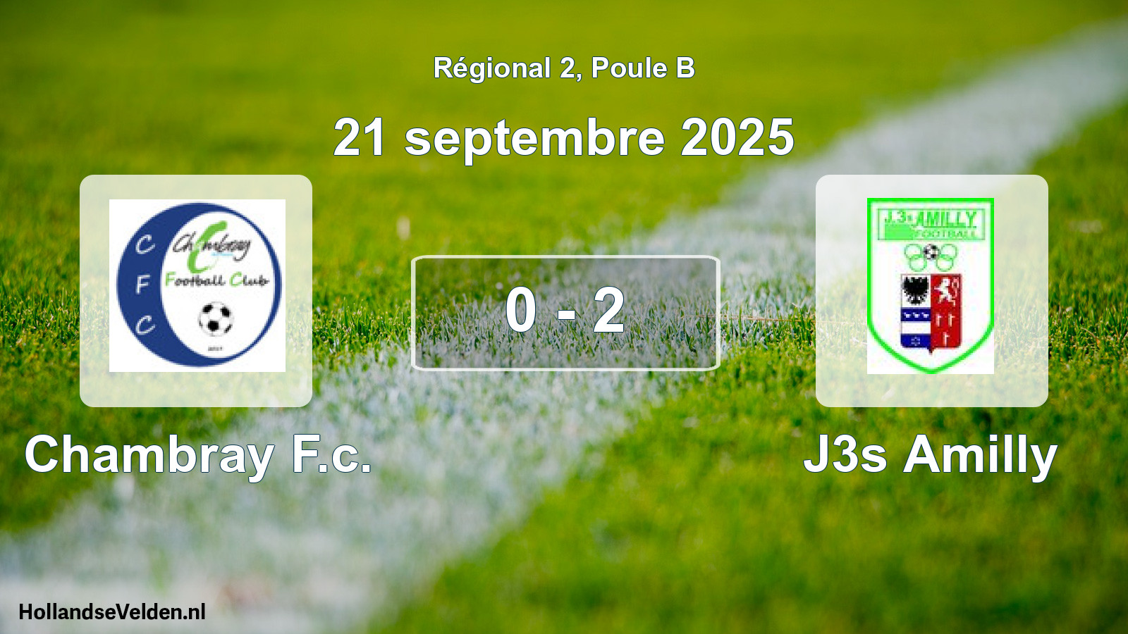 Total number of matches played: Chambray F.c. - J3s Amilly 0 - 2 (21 September 2025)