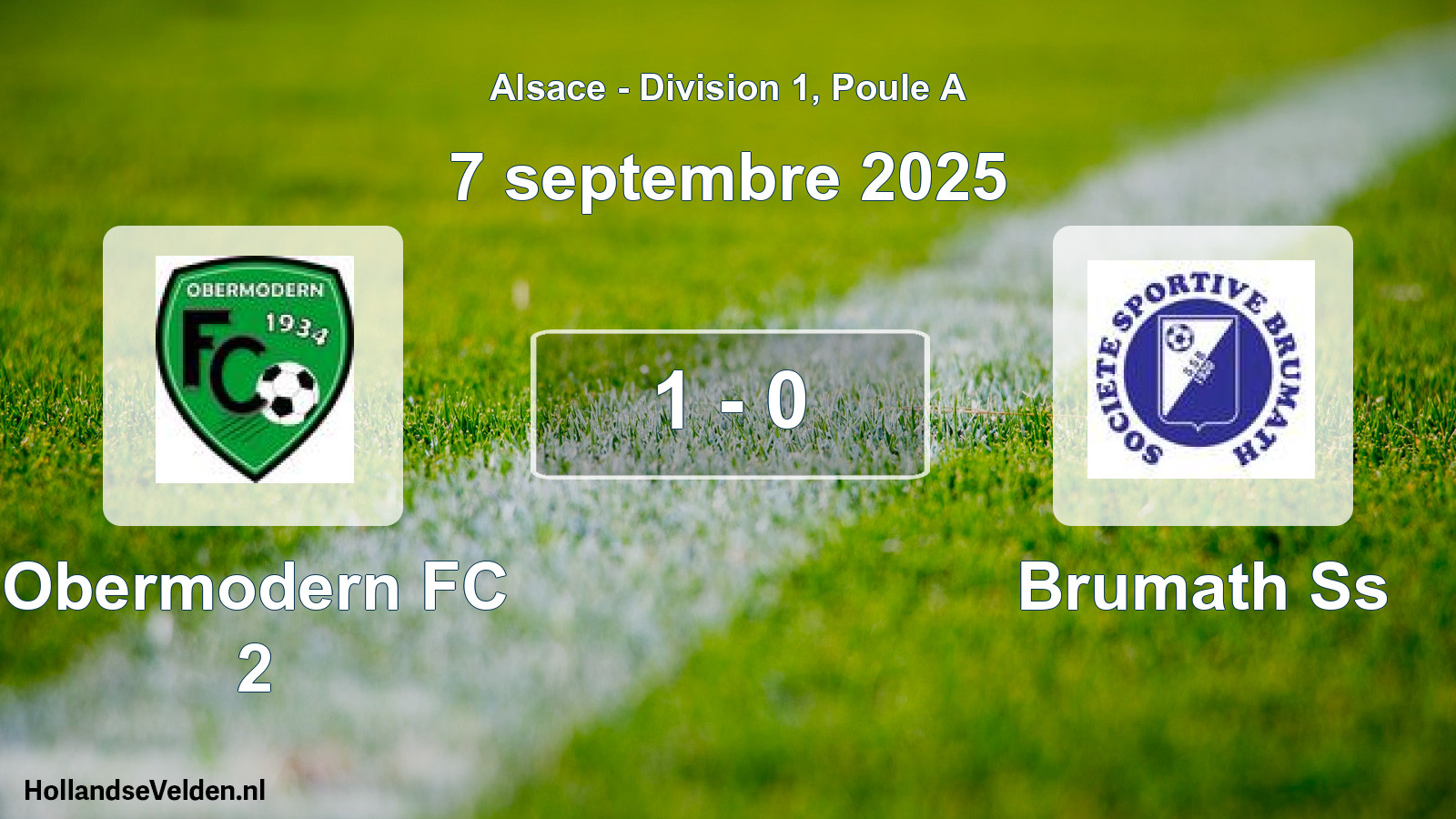 Match joué: Obermodern FC 2 - Brumath Ss 1 - 0 (7 septembre 2025)