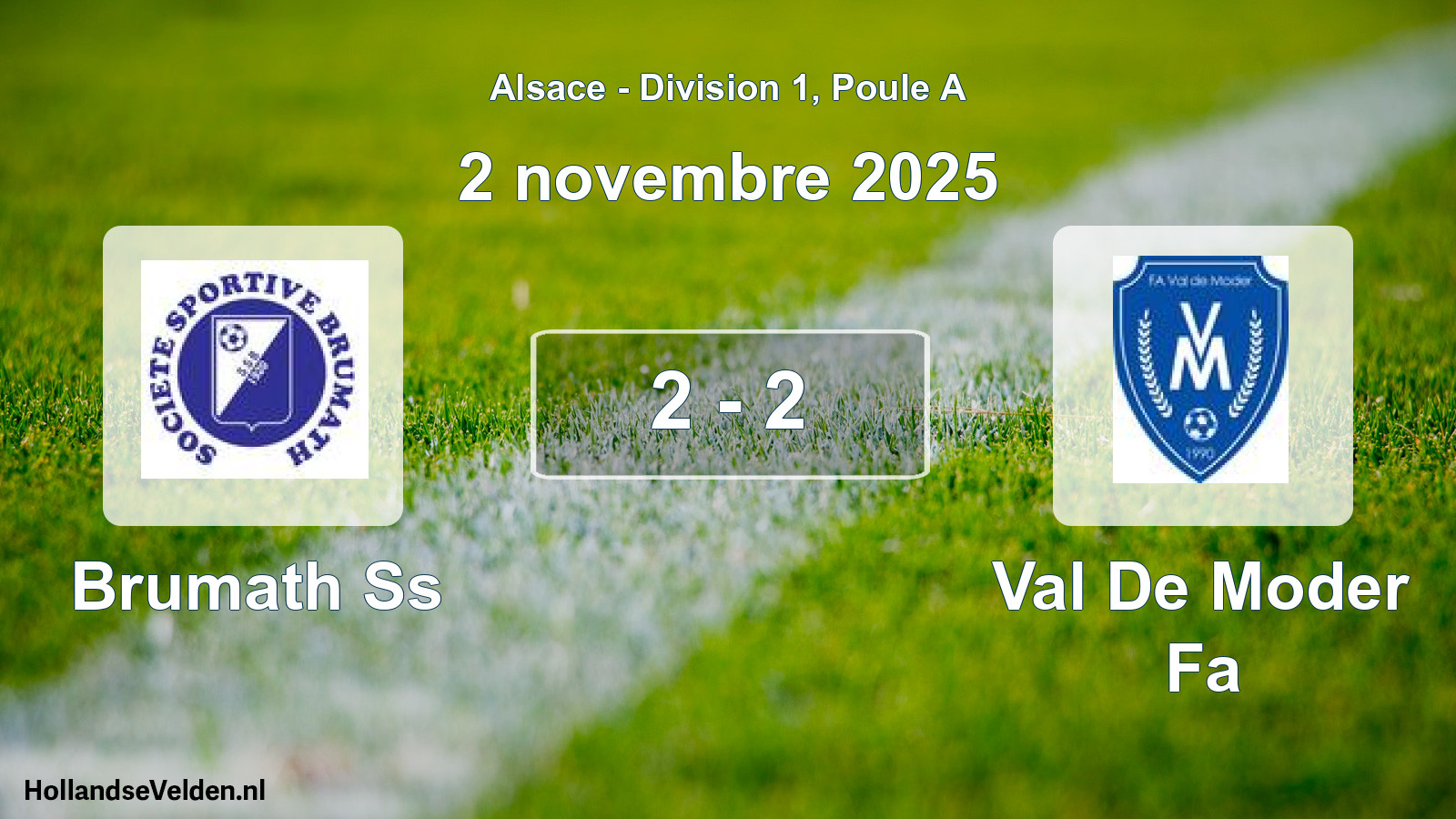 Match joué: Brumath Ss - Val De Moder Fa 2 - 2 (2 novembre 2025)