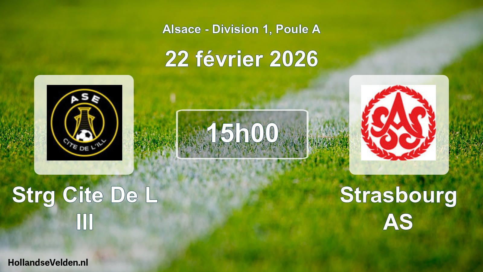 Scheduled Match: Strg Cite De L Ill - Strasbourg AS (22 February 2026)