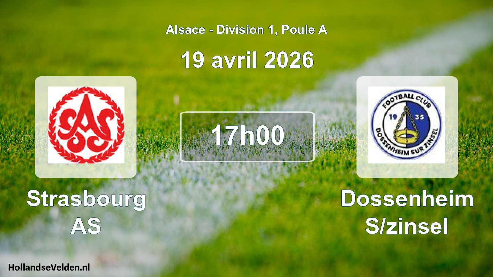 Scheduled Match: Strasbourg AS - Dossenheim S/zinsel (19 April 2026)