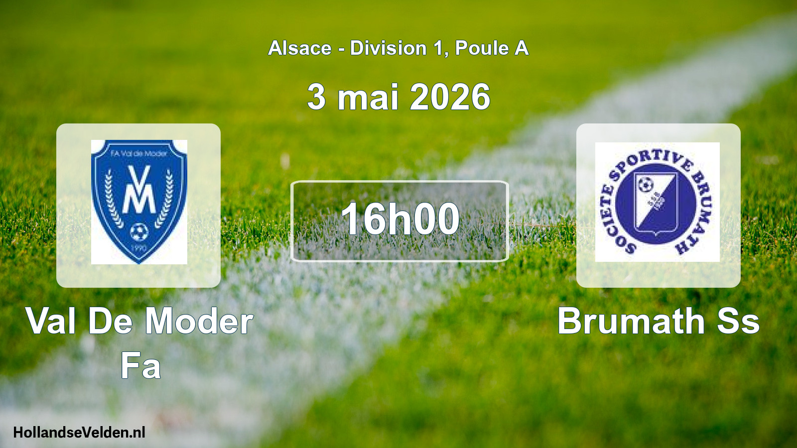Match programmé: Val De Moder Fa - Brumath Ss (3 mai 2026)