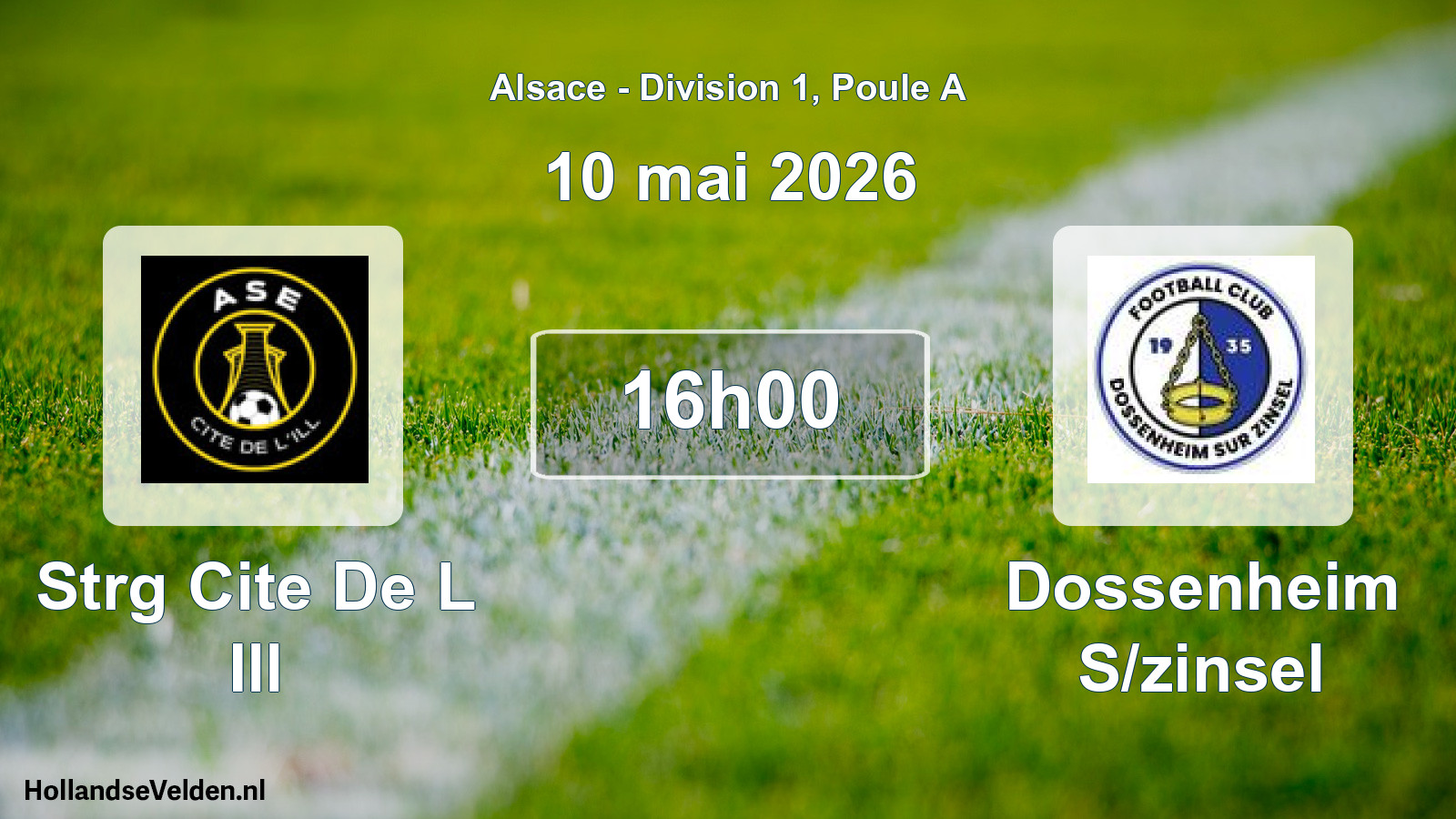 Scheduled Match: Strg Cite De L Ill - Dossenheim S/zinsel (10 May 2026)