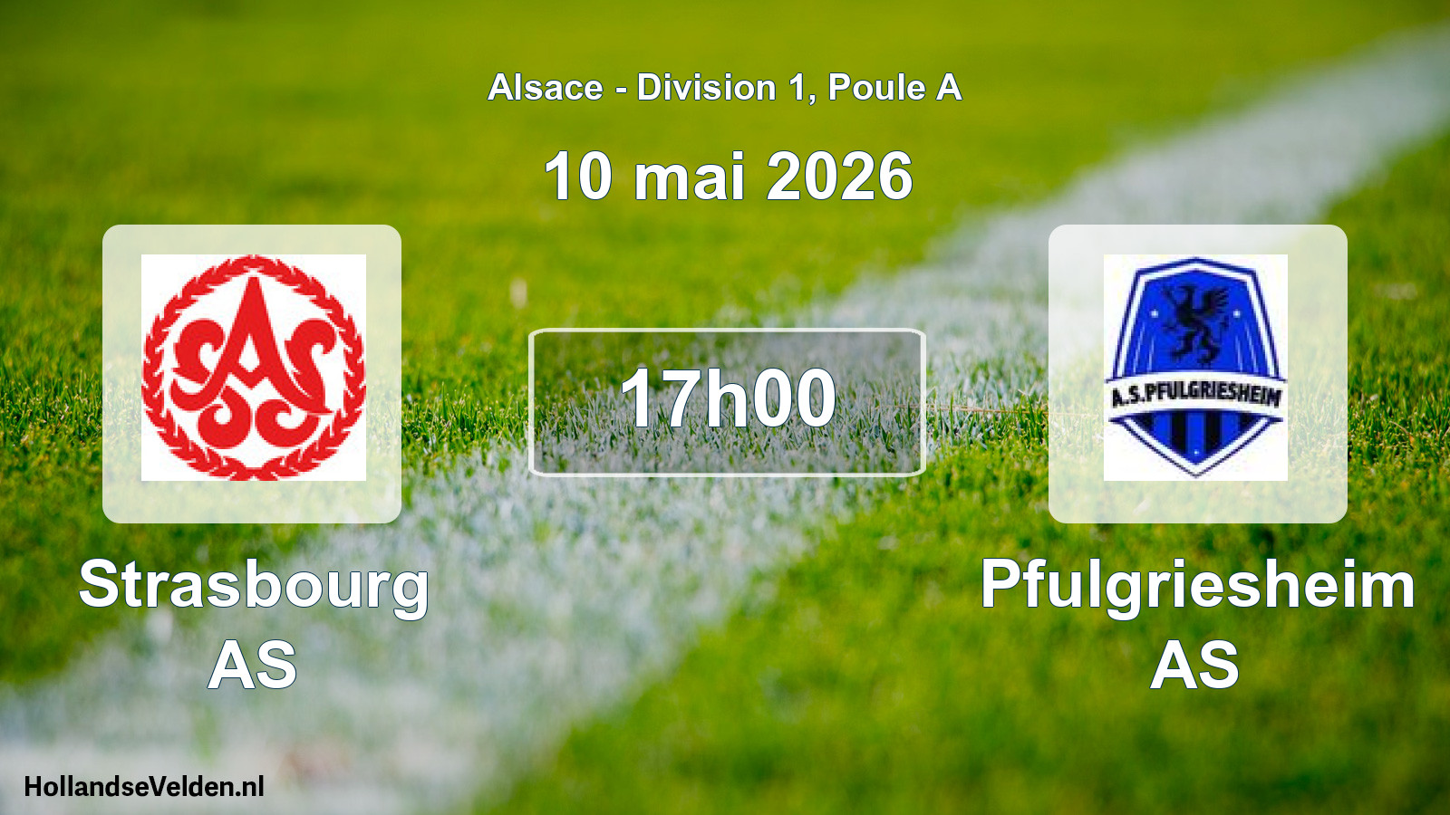 Match programmé: Strasbourg AS - Pfulgriesheim AS (10 mai 2026)