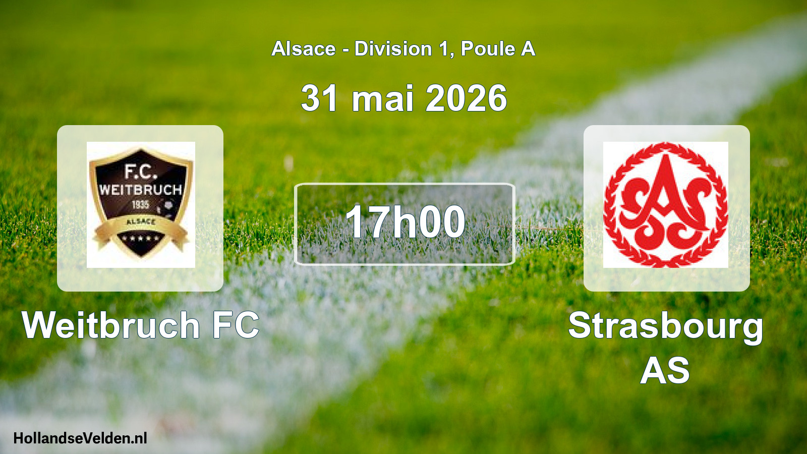 Scheduled Match: Weitbruch FC - Strasbourg AS (31 May 2026)