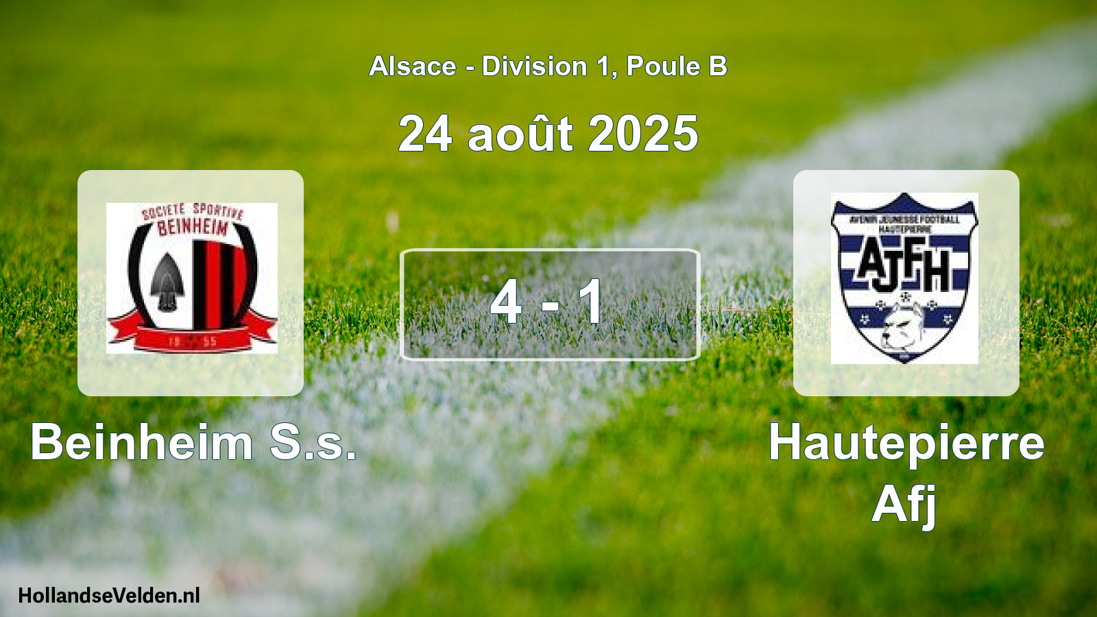 Match joué: Beinheim S.s. - Hautepierre Afj 4 - 1 (24 août 2025)