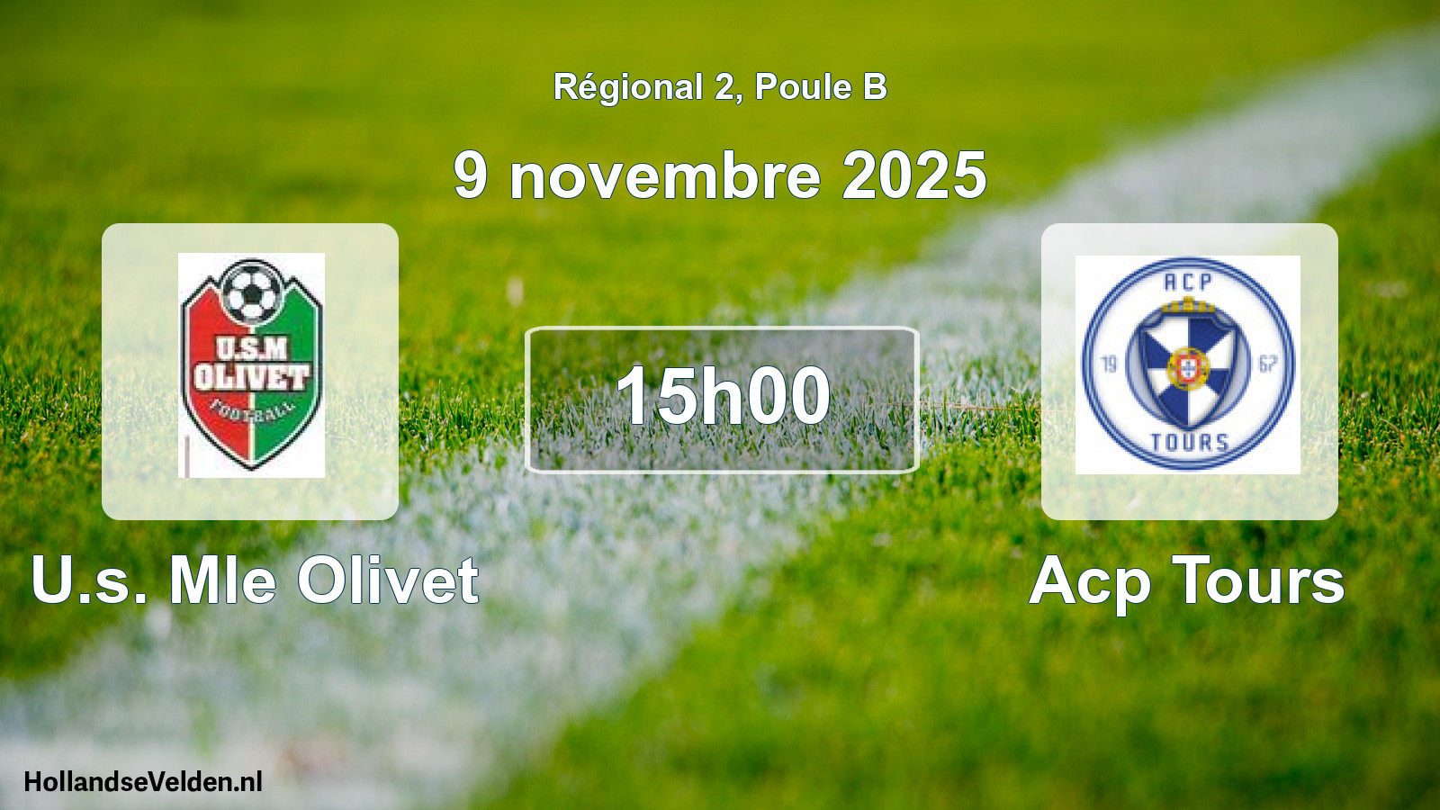 Scheduled Match: U.s. Mle Olivet - Acp Tours (9 November 2025)