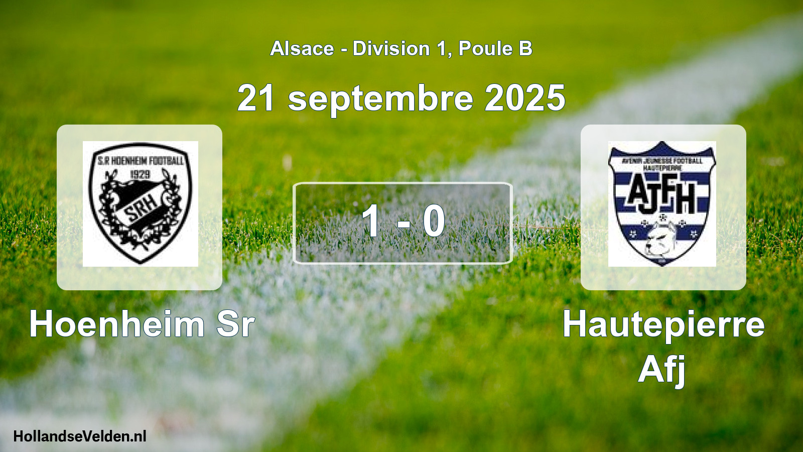 Total number of matches played: Hoenheim Sr - Hautepierre Afj 1 - 0 (21 September 2025)