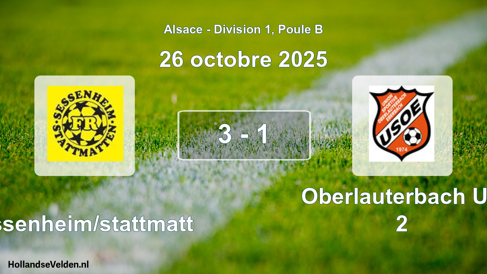Total number of matches played: Sessenheim/stattmatt - Oberlauterbach US 2 3 - 1 (26 October 2025)