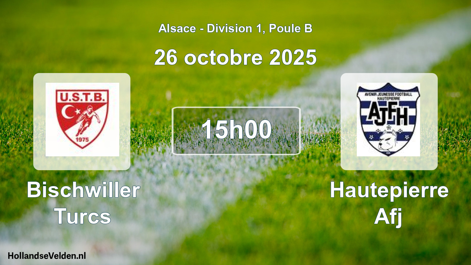 Match programmé: Bischwiller Turcs - Hautepierre Afj (26 octobre 2025)