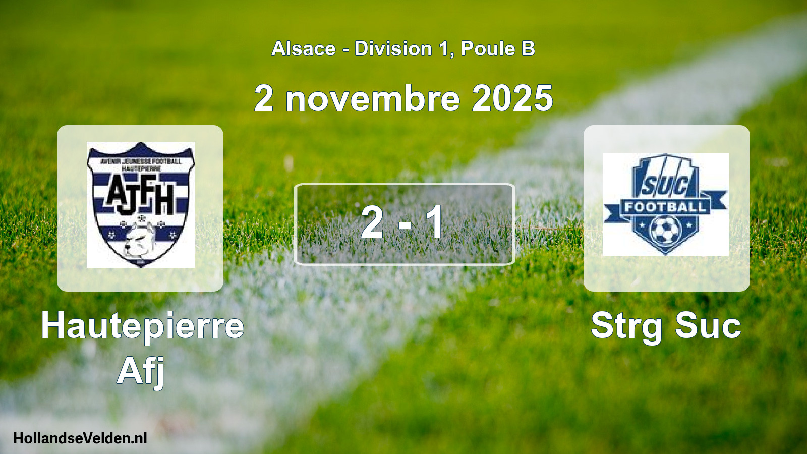 Match joué: Hautepierre Afj - Strg Suc 2 - 1 (2 novembre 2025)