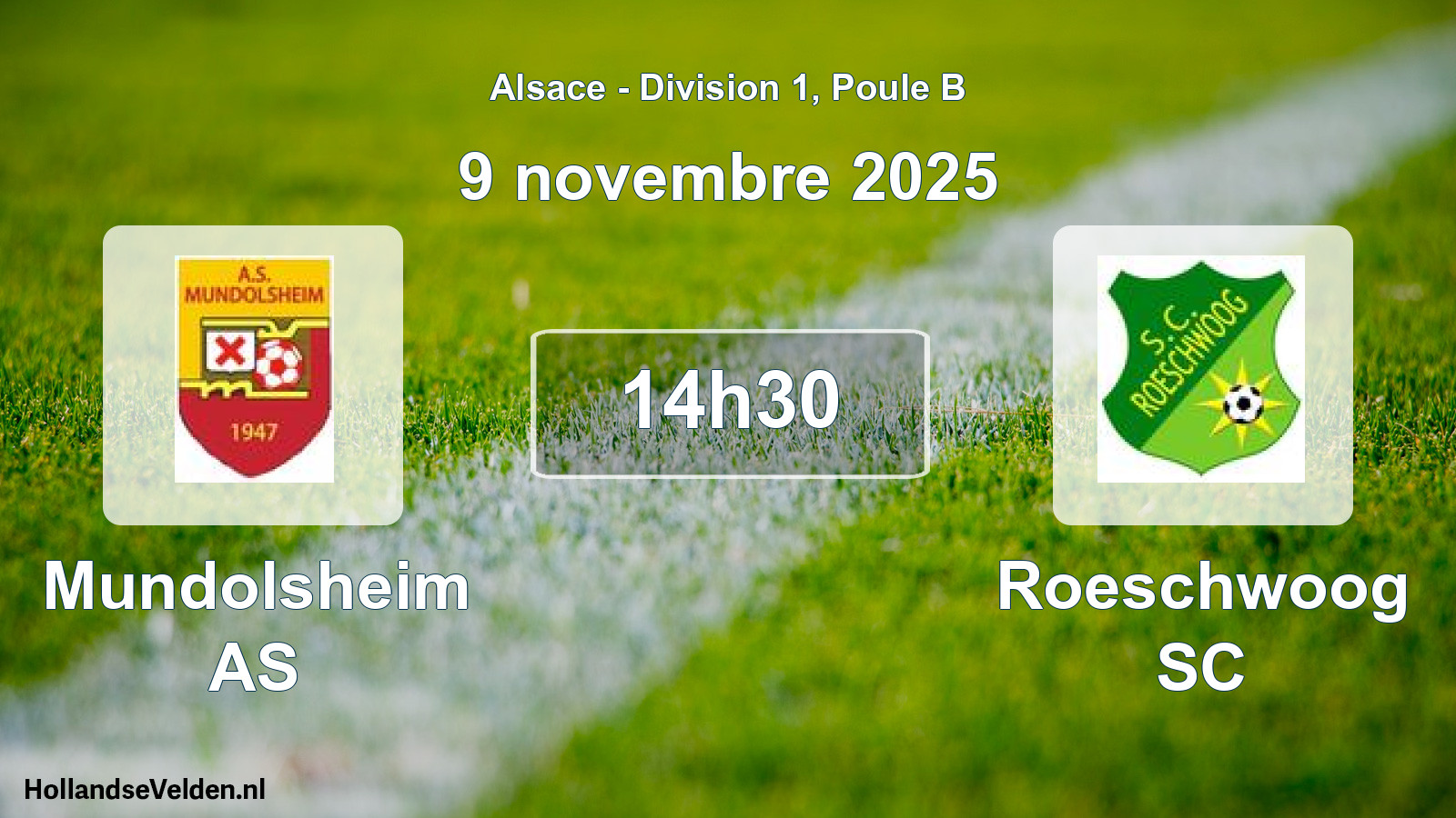 Scheduled Match: Mundolsheim AS - Roeschwoog SC (9 November 2025)